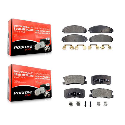 [Avant + Arrière] Kit de plaquette (semi-métallique) de frein pour 2008-2009 Dodge Caliber SRT-4 KPF-100029