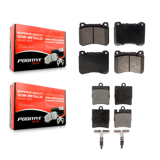 [Avant + Arrière] Kit de plaquette (semi-métallique) de frein pour Mercedes-Benz C230 CLK350 C320 SLK350 SLK300 KPF-100057
