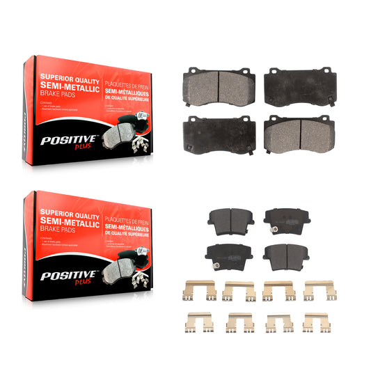 [Avant + Arrière] Kit de plaquette (semi-métallique) de frein pour 2015 Dodge Charger R T Scat Pack avec 6.4L KPF-100061