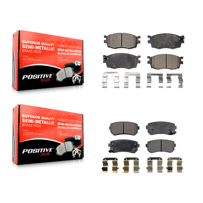 [Avant + Arrière] Kit de plaquette (semi-métallique) de frein pour Hyundai Accent Kia Rio Rio5 KPF-100062