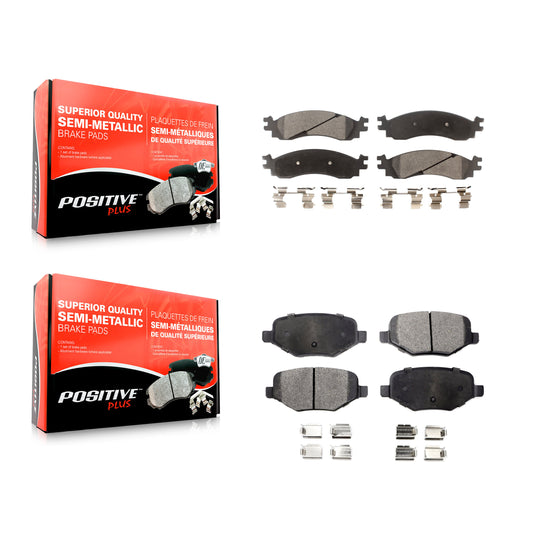 [Avant + Arrière] Kit de plaquette (semi-métallique) de frein pour 2010-2012 Ford Taurus SHO KPF-100064