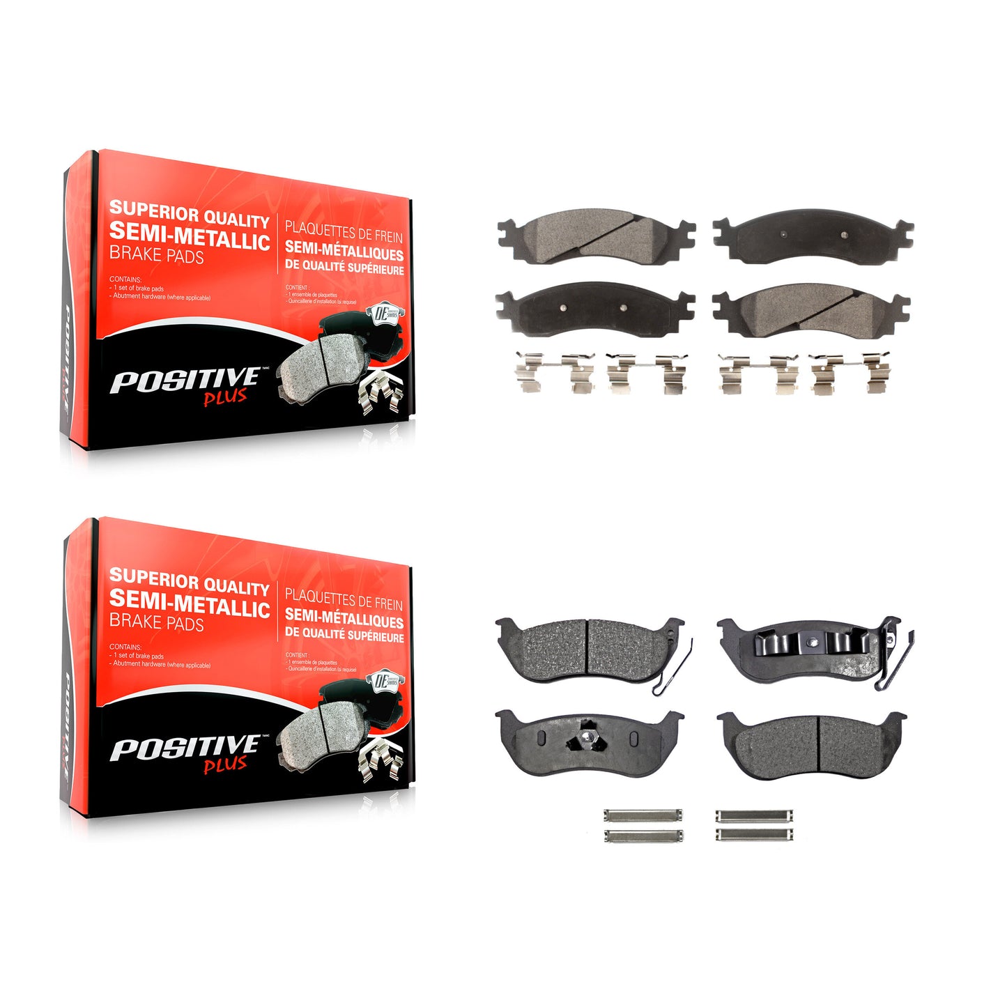 [Avant + Arrière] Kit de plaquette (semi-métallique) de frein pour Ford Explorer Sport Trac Mercury Mountaineer KPF-100065