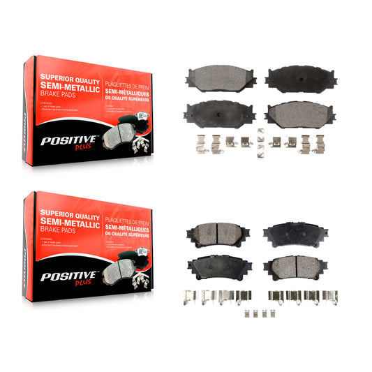 [Avant + Arrière] Kit de plaquette (semi-métallique) de frein pour 2014-2015 Lexus IS250 Base avec RWD avec F Sport Package KPF-100074