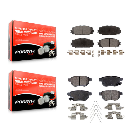 [Avant + Arrière] Kit de plaquette (semi-métallique) de frein pour Toyota Prius Corolla Lexus CT200h Prime Plug-In KPF-100076