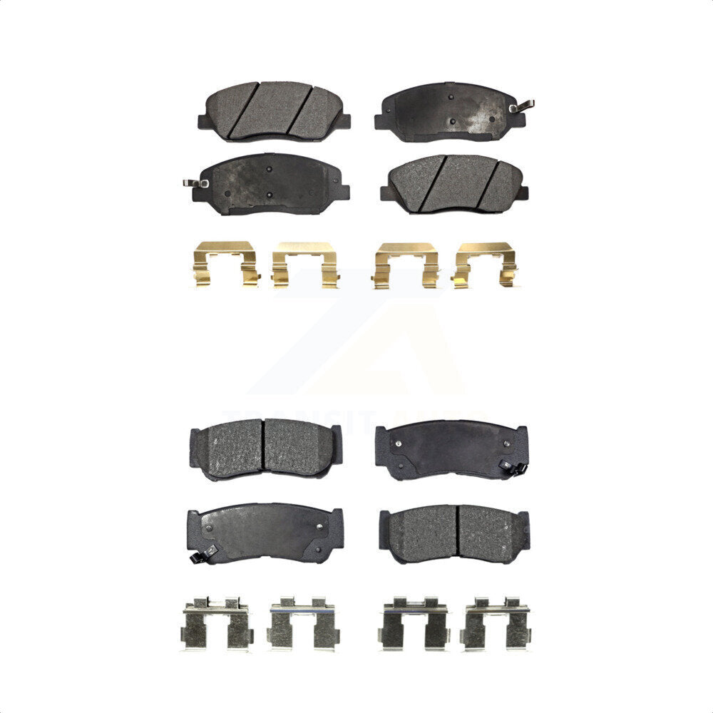 [Avant + Arrière] Kit de plaquette (semi-métallique) de frein pour 2007-2009 Hyundai Santa Fe KPF-100079 par Positive Plus