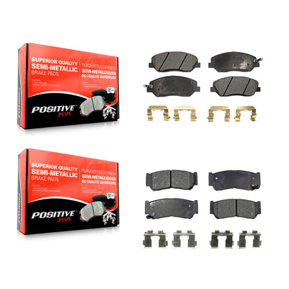 [Avant + Arrière] Kit de plaquette (semi-métallique) de frein pour 2007-2009 Hyundai Santa Fe KPF-100079