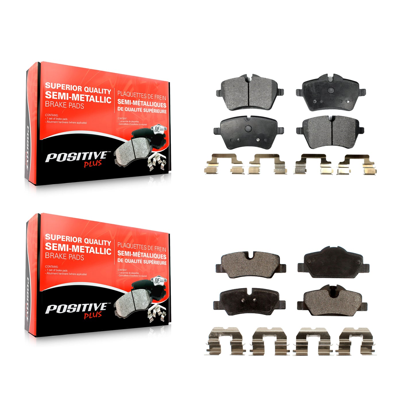 [Avant + Arrière] Kit de plaquette (semi-métallique) de frein pour Mini Cooper KPF-100086