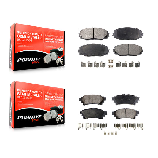 [Avant + Arrière] Kit de plaquette (semi-métallique) de frein pour 2012-2018 Toyota Prius V KPF-100088