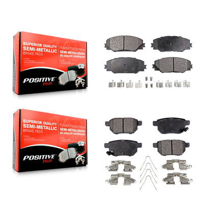 [Avant + Arrière] Kit de plaquette (semi-métallique) de frein pour Scion Toyota tC Matrix Pontiac Vibe Corolla iM KPF-100091