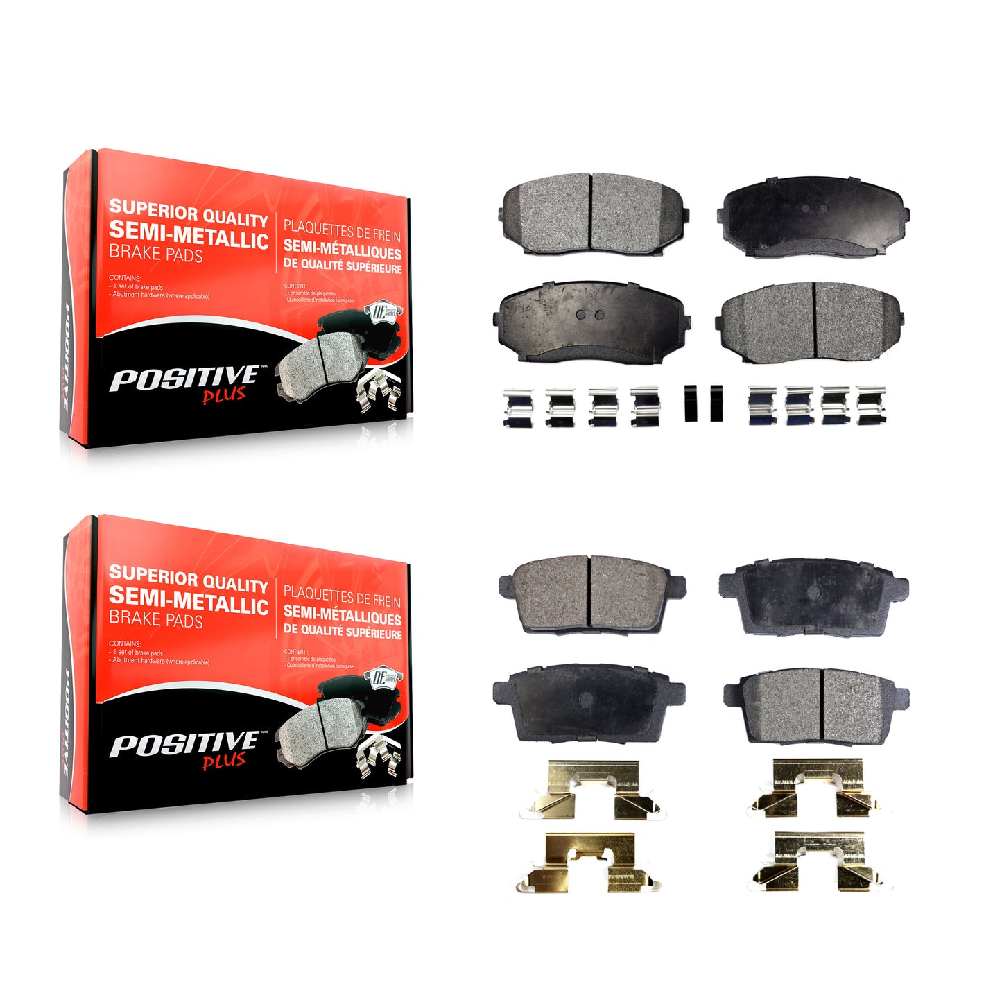 [Avant + Arrière] Kit de plaquette (semi-métallique) de frein pour Ford Edge Mazda CX-9 CX-7 Lincoln MKX KPF-100094