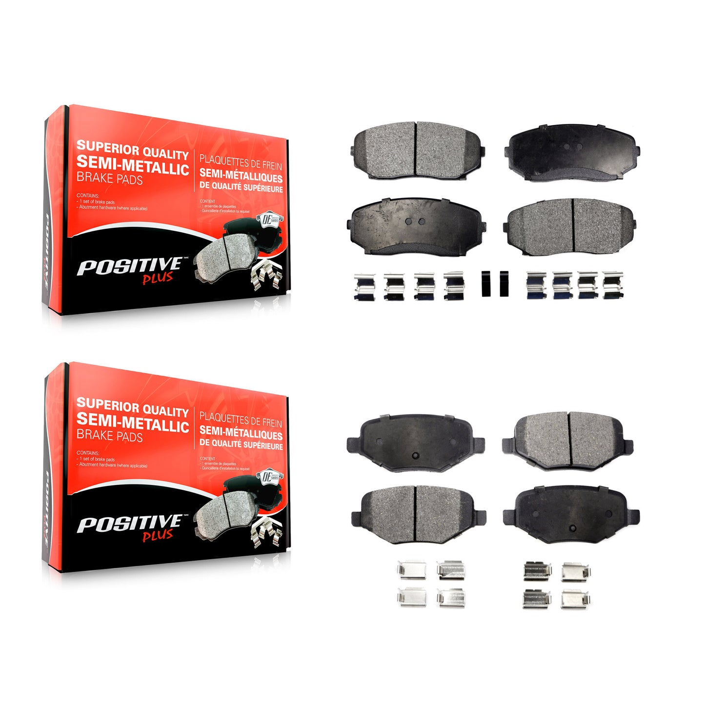 [Avant + Arrière] Kit de plaquette (semi-métallique) de frein pour Ford Edge Lincoln MKX KPF-100095