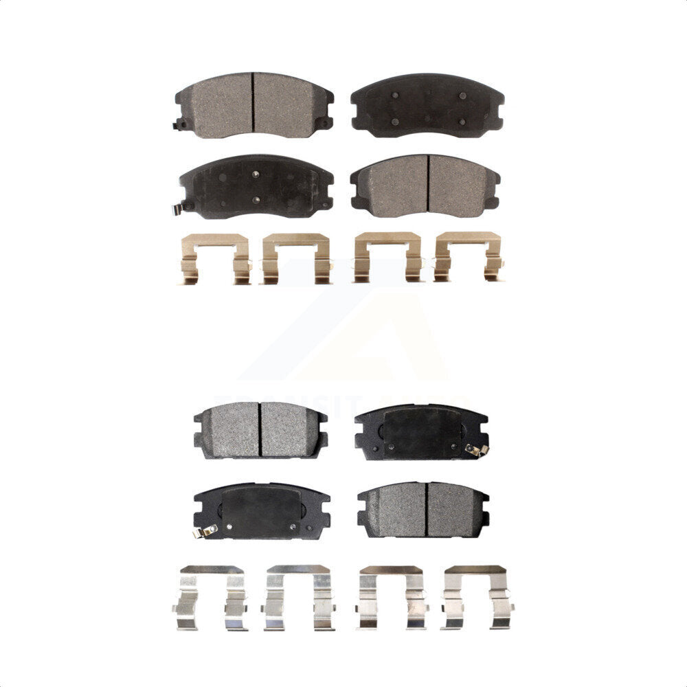 [Avant + Arrière] Kit de plaquette (semi-métallique) de frein pour Chevrolet Equinox Saturn Vue Captiva Sport Pontiac Torrent Suzuki XL-7 KPF-100096 par Positive Plus
