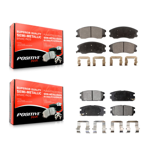[Avant + Arrière] Kit de plaquette (semi-métallique) de frein pour Chevrolet Equinox Saturn Vue Captiva Sport Pontiac Torrent Suzuki XL-7 KPF-100096