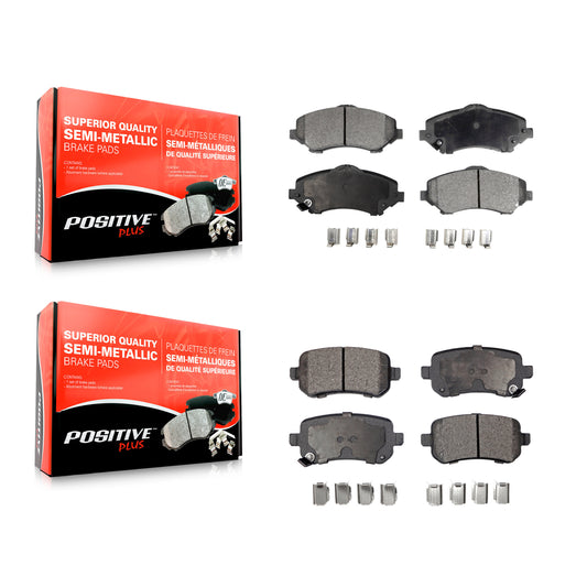 [Avant + Arrière] Kit de plaquette (semi-métallique) de frein pour Dodge Grand Caravan Chrysler Town & Country Journey Volkswagen Routan Ram C/V KPF-100098