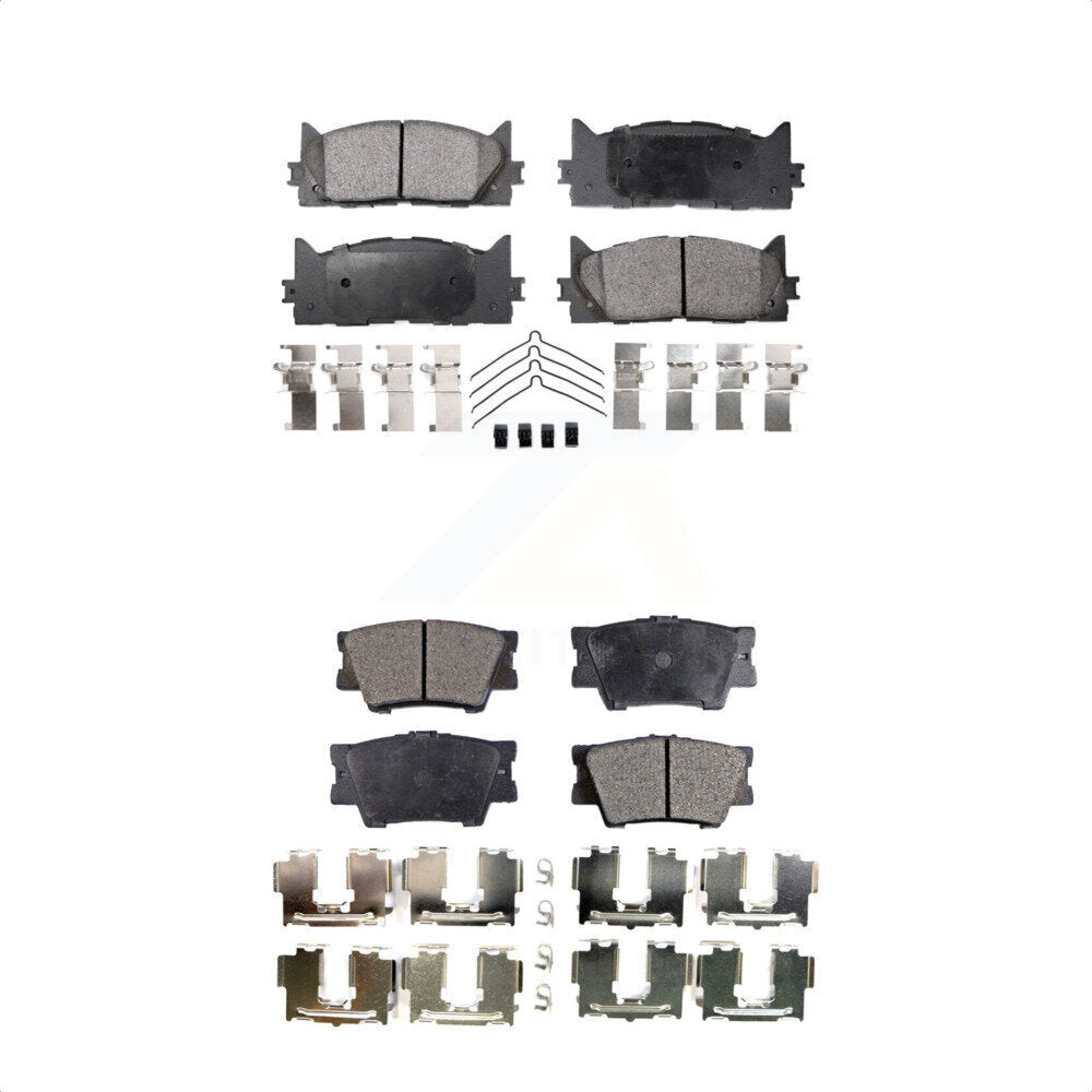 [Avant + Arrière] Kit de plaquette (semi-métallique) de frein pour Toyota Camry Lexus ES350 Avalon ES300h KPF-100100 par Positive Plus
