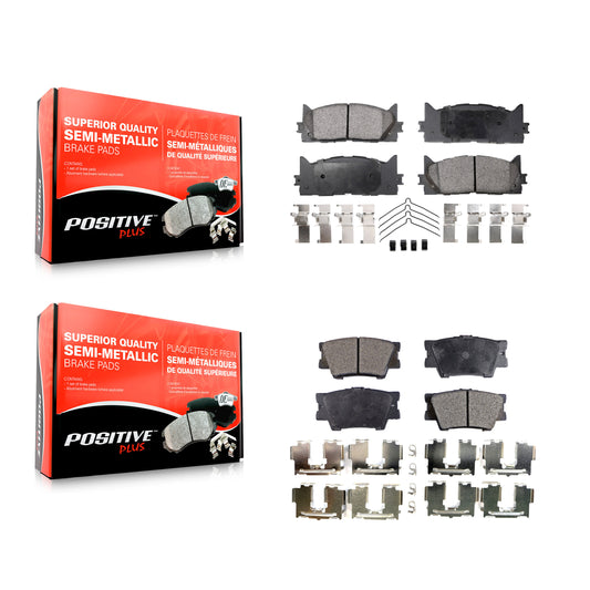 [Avant + Arrière] Kit de plaquette (semi-métallique) de frein pour Toyota Camry Lexus ES350 Avalon ES300h KPF-100100