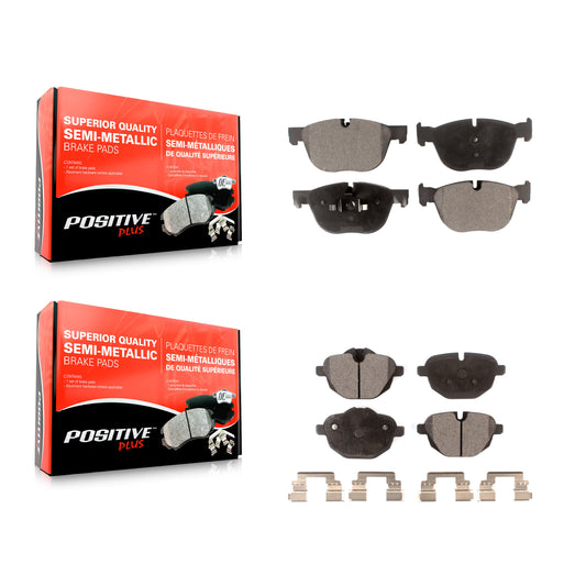 [Avant + Arrière] Kit de plaquette (semi-métallique) de frein pour 2017 BMW X4 M40i KPF-100102
