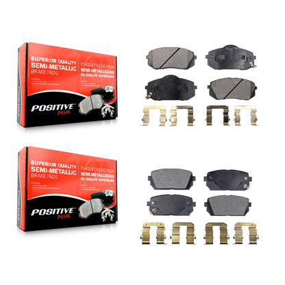 [Avant + Arrière] Kit de plaquette (semi-métallique) de frein pour 2007-2012 Kia Rondo KPF-100105