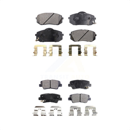 [Avant + Arrière] Kit de plaquette (semi-métallique) de frein pour Hyundai Sonata Kia Cadenza Soul EV KPF-100106 par Positive Plus