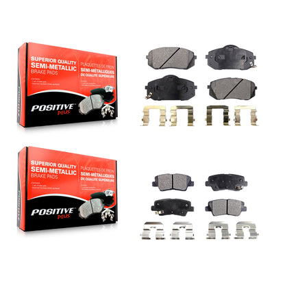 [Avant + Arrière] Kit de plaquette (semi-métallique) de frein pour Hyundai Sonata Kia Cadenza Soul EV KPF-100106