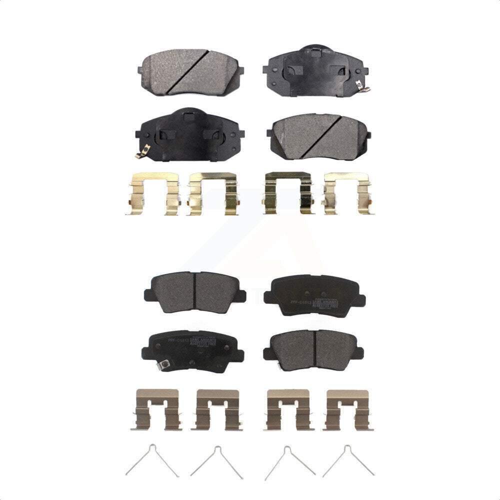 [Avant + Arrière] Kit de plaquette (semi-métallique) de frein pour 2016 Kia Soul EV From Chassis VIN #160921 KPF-100107 par Positive Plus