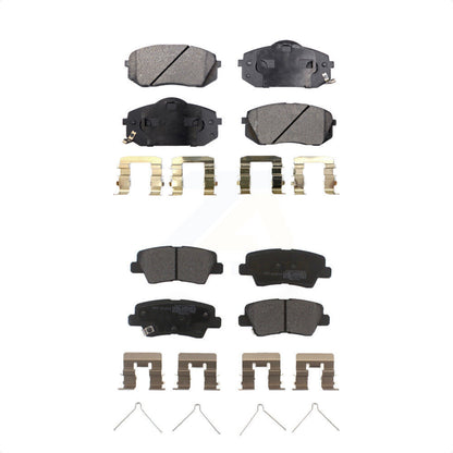 [Avant + Arrière] Kit de plaquette (semi-métallique) de frein pour 2016 Kia Soul EV From Chassis VIN #160921 KPF-100107 par Positive Plus