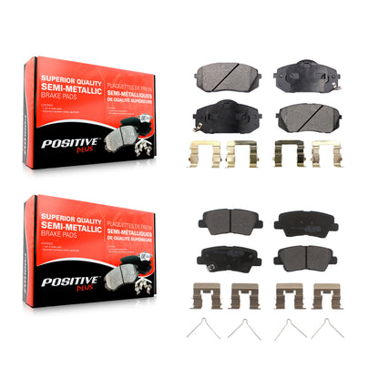 [Avant + Arrière] Kit de plaquette (semi-métallique) de frein pour 2016 Kia Soul EV From Chassis VIN #160921 KPF-100107