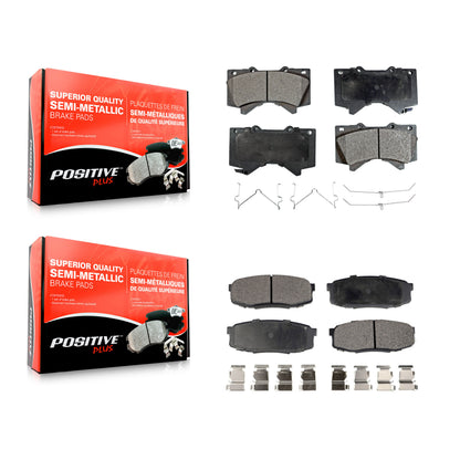 [Avant + Arrière] Kit de plaquette (semi-métallique) de frein pour Toyota Tundra Sequoia Lexus LX570 Land Cruiser KPF-100108