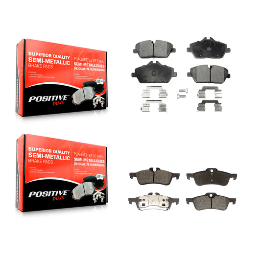 [Avant + Arrière] Kit de plaquette (semi-métallique) de frein pour 2007-2008 Mini Cooper Convertible avec 280mm Diameter Rotor KPF-100113