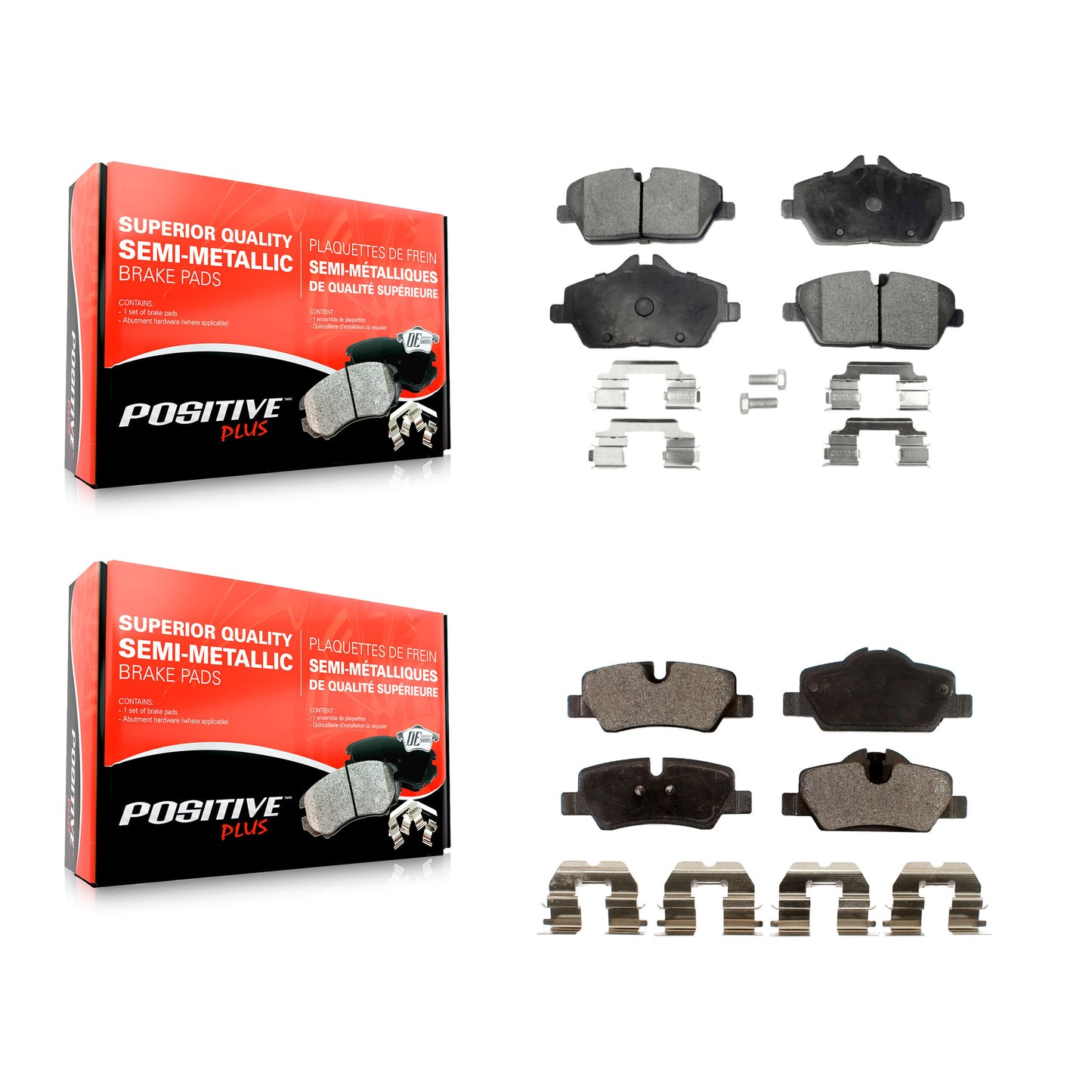 [Avant + Arrière] Kit de plaquette (semi-métallique) de frein pour Mini Cooper KPF-100115