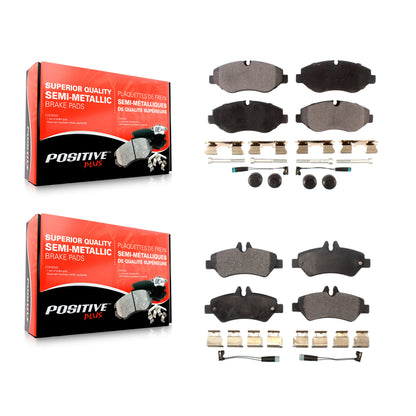 [Avant + Arrière] Kit de plaquette (semi-métallique) de frein pour Sprinter 2500 Mercedes-Benz Freightliner Dodge KPF-100116