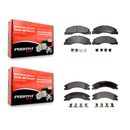 [Avant + Arrière] Kit de plaquette (semi-métallique) de frein pour Ford E-450 Super Duty KPF-100123