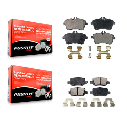 [Avant + Arrière] Kit de plaquette (semi-métallique) de frein pour 2006-2011 Mercedes-Benz B200 KPF-100135