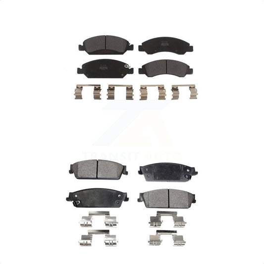 [Avant + Arrière] Kit de plaquette (semi-métallique) de frein pour Chevrolet Silverado 1500 GMC Sierra Tahoe Suburban Yukon Cadillac XL Avalanche Escalade ESV EXT KPF-100137 par Positive Plus