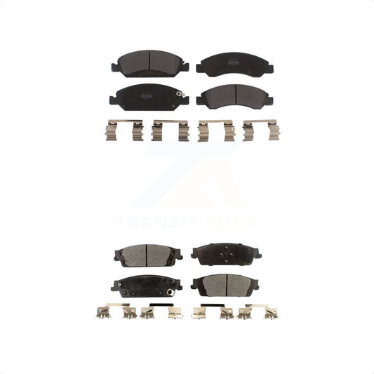[Avant + Arrière] Kit de plaquette (semi-métallique) de frein pour Chevrolet Silverado 1500 GMC Sierra Tahoe Suburban Yukon Cadillac XL Escalade ESV LD Limited KPF-100138 par Positive Plus