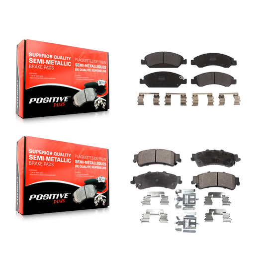 [Avant + Arrière] Kit de plaquette (semi-métallique) de frein pour Chevrolet Silverado 1500 GMC Sierra Classic Drum rear brakes KPF-100139