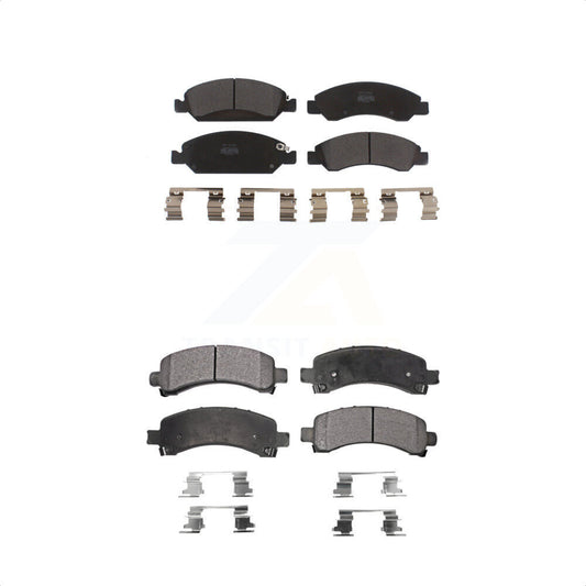 [Avant + Arrière] Kit de plaquette (semi-métallique) de frein pour 2009-2014 Chevrolet Express 1500 GMC Savana KPF-100142 par Positive Plus