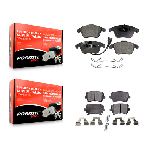 [Avant + Arrière] Kit de plaquette (semi-métallique) de frein pour Volkswagen Tiguan Audi Q3 Limited Quattro KPF-100147