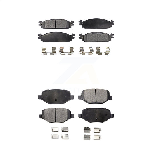 [Avant + Arrière] Kit de plaquette (semi-métallique) de frein pour 2009-2010 Lincoln MKS KPF-100149 par Positive Plus
