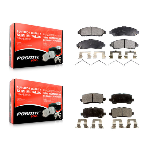 [Avant + Arrière] Kit de plaquette (semi-métallique) de frein pour 2014-2020 Acura RLX Sport Hybrid SH-AWD KPF-100151