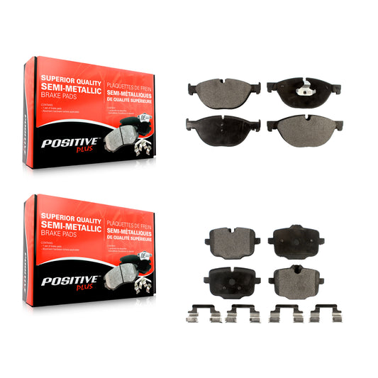 [Avant + Arrière] Kit de plaquette (semi-métallique) de frein pour BMW 550i xDrive 650i Gran Coupe KPF-100166