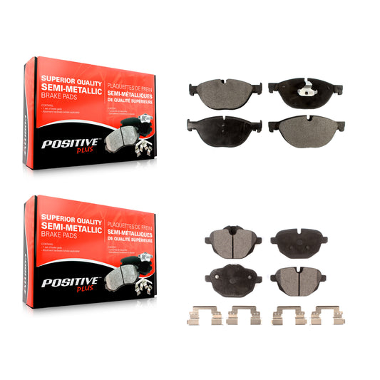 [Avant + Arrière] Kit de plaquette (semi-métallique) de frein pour 2012-2013 BMW 528i xDrive avec Performance Brakes KPF-100167