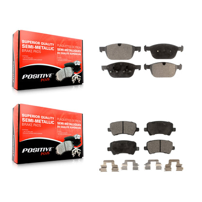 [Avant + Arrière] Kit de plaquette (semi-métallique) de frein pour 2010-2015 Volvo XC60 KPF-100170