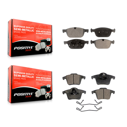 [Avant + Arrière] Kit de plaquette (semi-métallique) de frein pour 2003-2014 Volvo XC90 avec 328mm Diameter Rotor KPF-100171