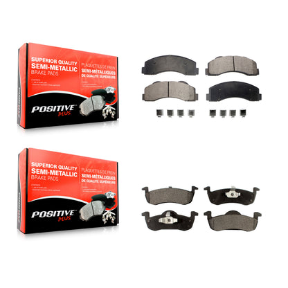 [Avant + Arrière] Kit de plaquette (semi-métallique) de frein pour 2010-2017 Ford Expedition Lincoln Navigator KPF-100176