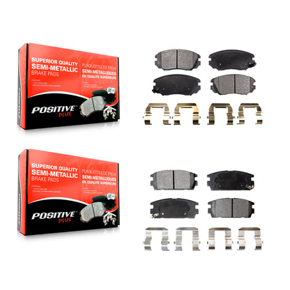 [Avant + Arrière] Kit de plaquette (semi-métallique) de frein pour 2010-2017 Chevrolet Equinox GMC Terrain KPF-100178