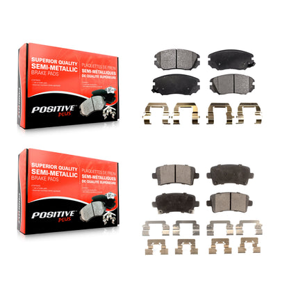[Avant + Arrière] Kit de plaquette (semi-métallique) de frein pour Chevrolet Malibu Buick Impala LaCrosse Regal Limited Saab 9-5 Allure KPF-100179