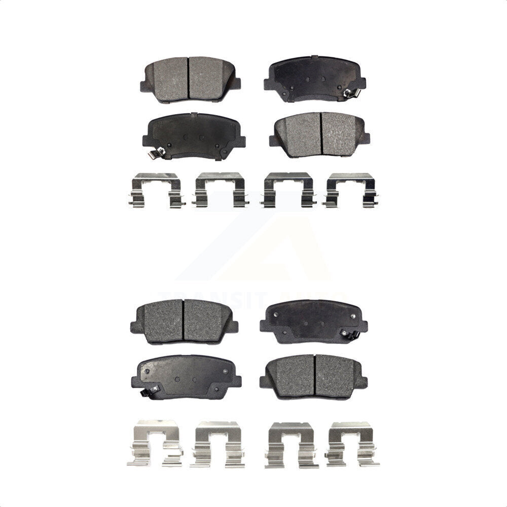[Avant + Arrière] Kit de plaquette (semi-métallique) de frein pour Kia Sorento Hyundai Santa Fe Sport KPF-100184 par Positive Plus