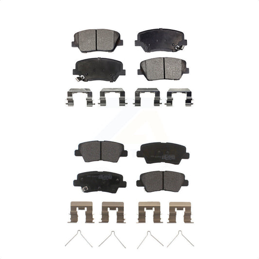 [Avant + Arrière] Kit de plaquette (semi-métallique) de frein pour 2014-2017 Kia Rondo avec Electric Parking KPF-100187 par Positive Plus