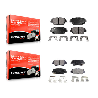 [Avant + Arrière] Kit de plaquette (semi-métallique) de frein pour Kia Optima avec Electric Parking KPF-100189